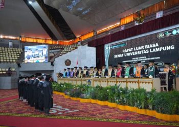 Kukuhkan Sembilan Profesor, Unila Perkuat Daya Saing Global