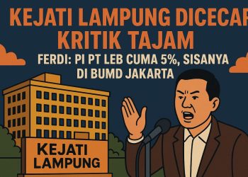Kejati Lampung Diserang Kritik, Ferdi Gunsan Bongkar Fakta Mengejutkan: “PI PT LEB Hanya 5%, Sisanya Masuk BUMD Jakarta!”