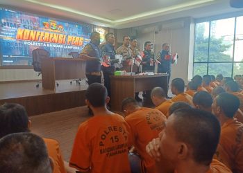 Sebulan, Polresta Bandar Lampung Gagalkan Peredaran Narkoba, 32 Tersangka Diamankan