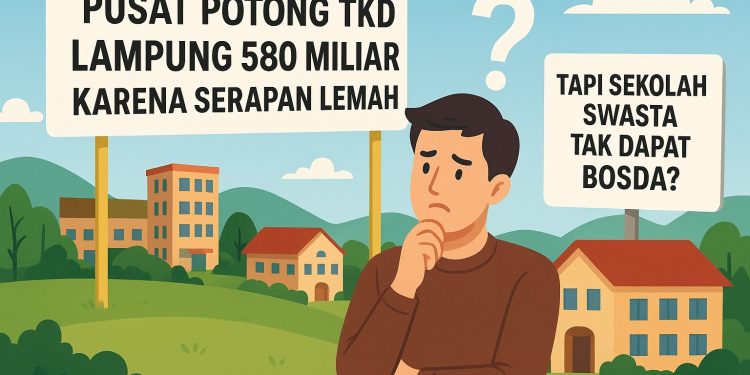 Bingung! Pusat Pangkas TKD Lampung Rp580 Miliar, SMA/SMK Swasta Malah Tersisih dari BOSDA