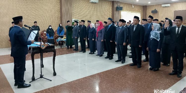Bupati Pringsewu Lantik 47 Pejabat Baru, Riyanto Pamungkas Tekankan Pelayanan Publik dan Amanah