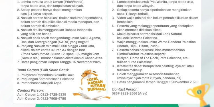 Festival Baitul Maqdis Buka Lomba Cerpen Online, Ajak Generasi Muda Suarakan Solidaritas untuk Palestina