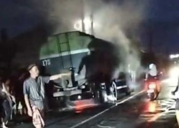 Kebakaran Truk Tangki CPO di Wonosobo Tanggamus, Kapolsek: Beruntung Bisa Segera Dipadamkan