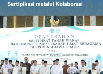 Kolaborasi Nasional Percepat Sertifikasi Tanah Wakaf di Jawa Timur