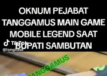 Kepala Kesbangpol Tanggamus Diketahui Main Game Saat Amanat Bupati