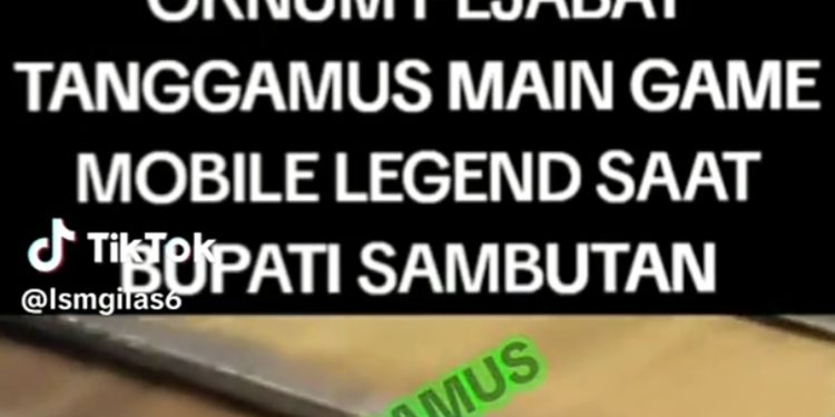 Kepala Kesbangpol Tanggamus Diketahui Main Game Saat Amanat Bupati