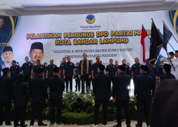 Naldi dan Ahmad Rizqy Resmi Pimpin DPD Nasdem Bandar Lampung