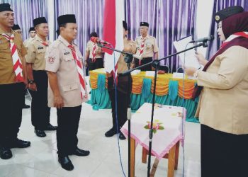 Umi Laila Resmi Lantik Pengurus Kwarran Pramuka Pardasuka