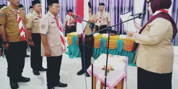 Umi Laila Resmi Lantik Pengurus Kwarran Pramuka Pardasuka
