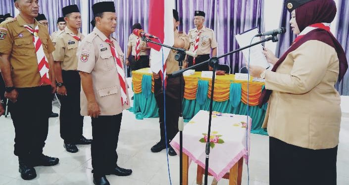 Umi Laila Resmi Lantik Pengurus Kwarran Pramuka Pardasuka