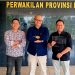 Foto : Komisaris Majalah Narasi.Id, dan MataVivo.id (Vivo Trialito, Berserta Kepala BPK Perwakilan Provinsi Lampung Nugroho Heru Wibowo (tengah), dan Rahmat Kepala Marketing Majalah Narasi.id
